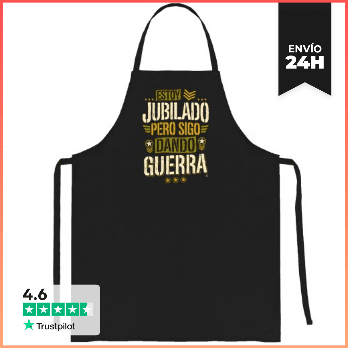 Delantal Jubilado pero sigo dando guerra laTostadora