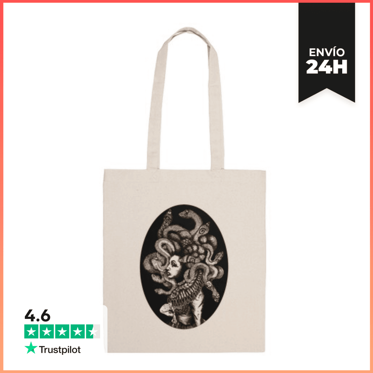 Bolsa De Tela Bandolera 100% algodón laTostadora