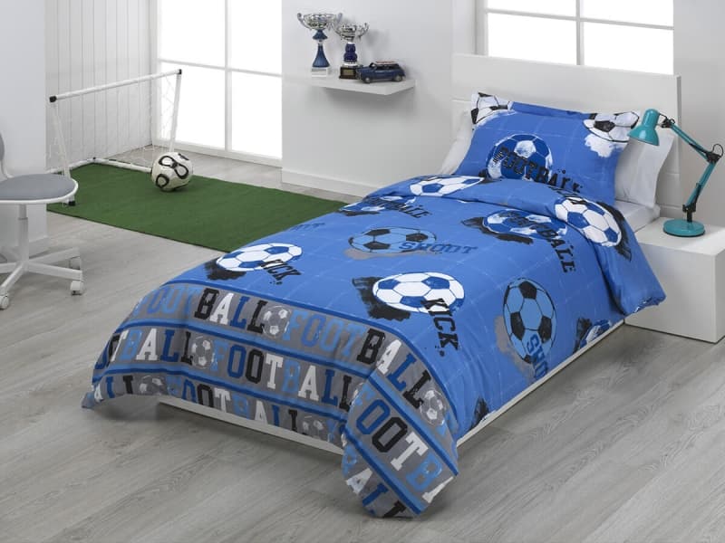 Funda nórdica infantil fútbol quick + cojín