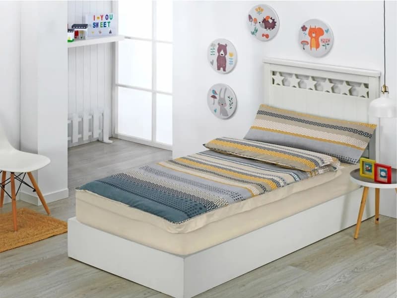 Saco nórdico karima dhestia home con cremallera diseño geométrico