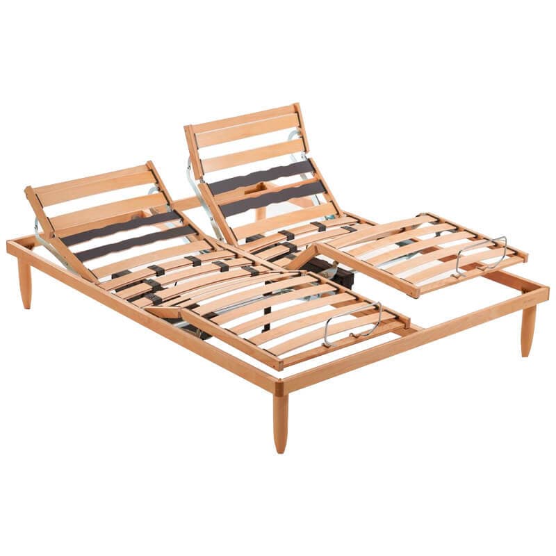 Somier cama articulado de láminas Natural regulable 105x190 cm