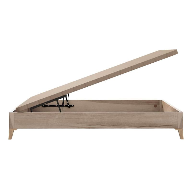 Canapé Abatible Arcón de madera con patas transpirable altura 34,5 cm 180x190 cm Cambrian