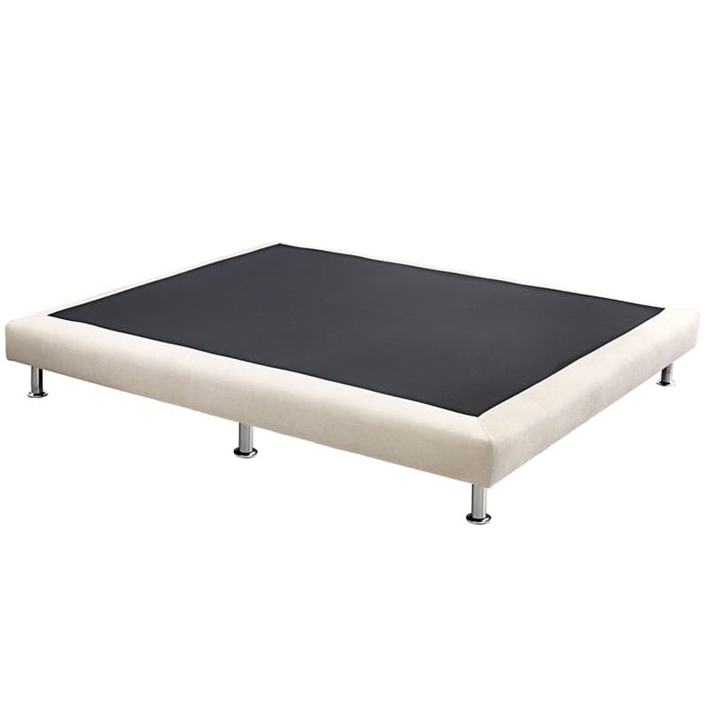 Base tapizada Deco tejido Antimanchas 3D transpirable estructura de madera Beige 150x200 cm