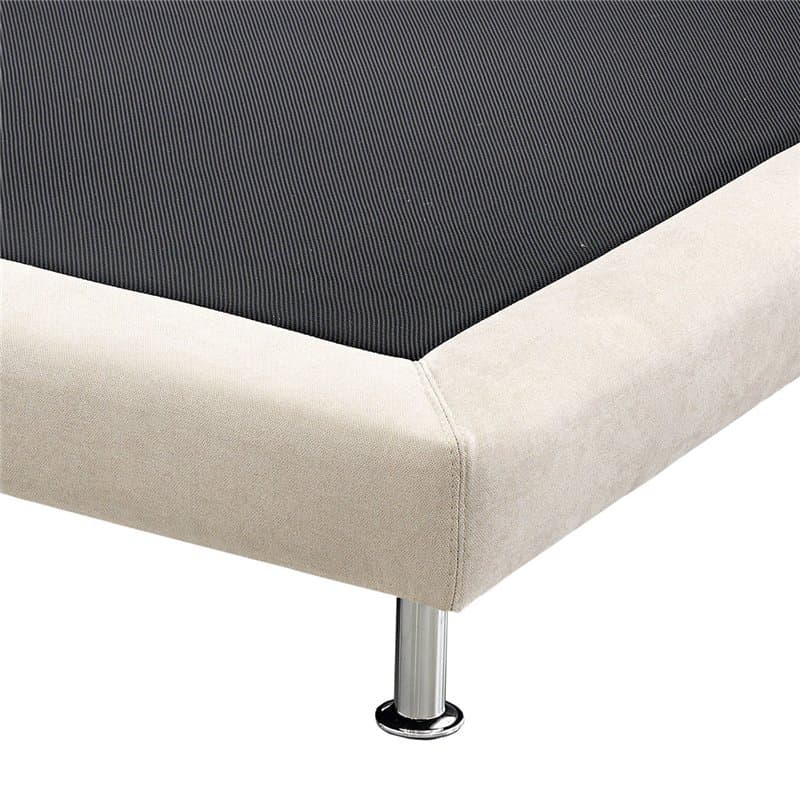 Base tapizada Deco tejido Antimanchas 3D transpirable estructura de madera Beige 150x200 cm