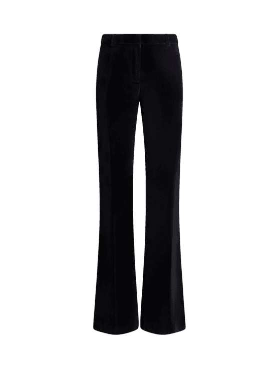 Etro, Pantalones De Terciopelo De Algodón, Mujer, Negro, Tamaño 44