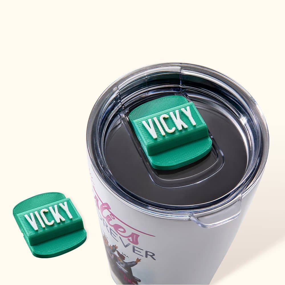 Tapa deslizante con nombre personalizado Recambio de tapa deslizante impresa en 3D para Stanley Yeti Rambler Tumbler