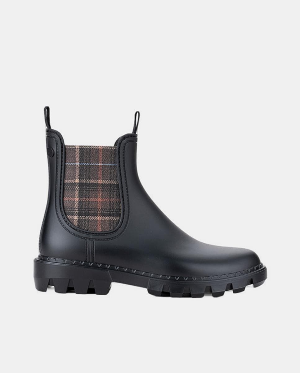 Igor - Botines de agua negro con tiradores con elástico escocés.