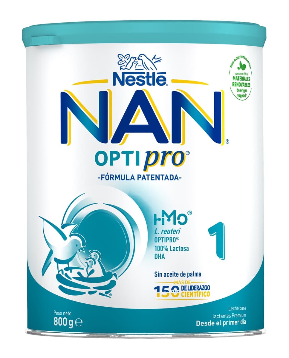 NESTLE - Leche para Lactantes Nan Optipro 1 en polvo 0 a 6 meses 800 g Nestlé.