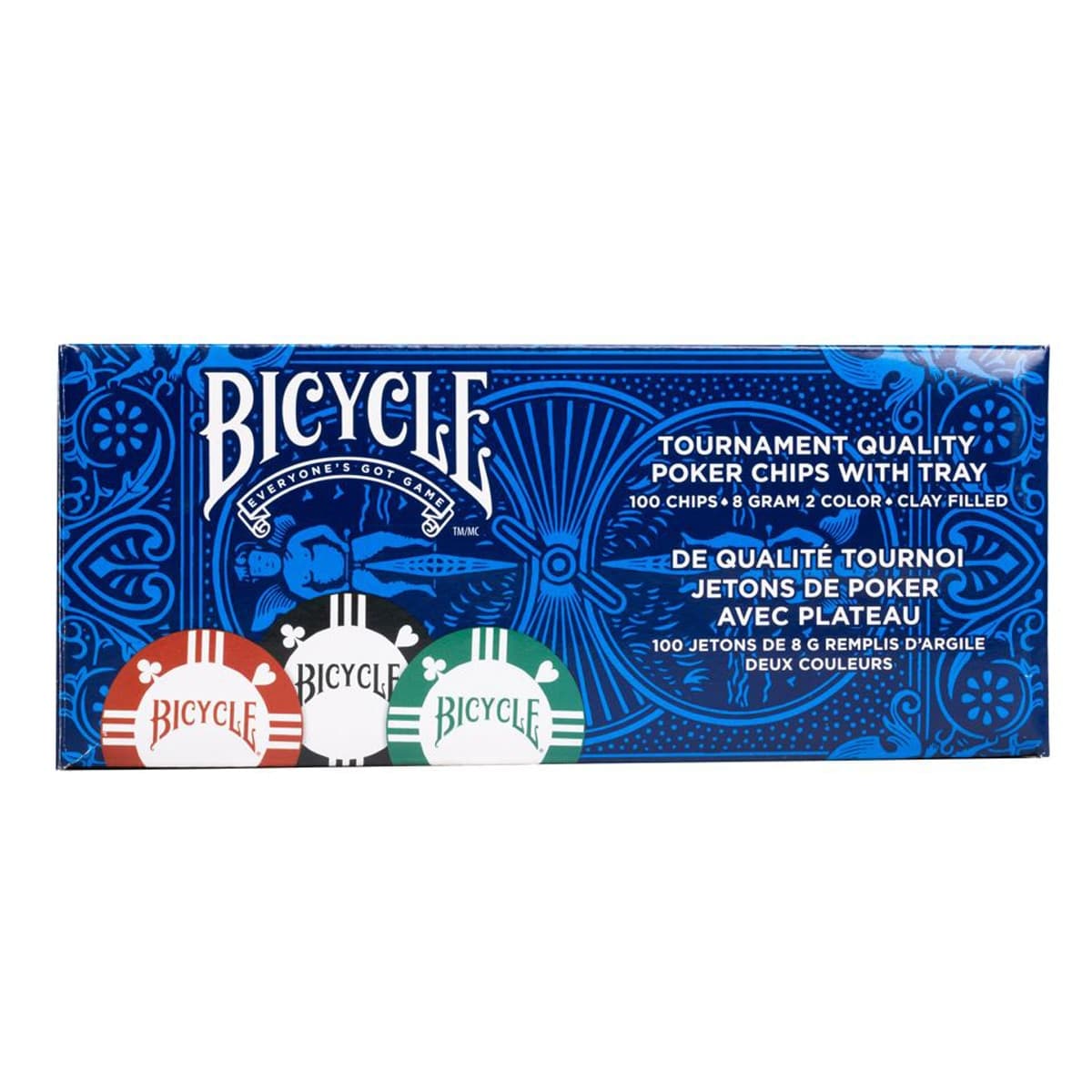 Fournier - Juego de 100 fichas Bicycle Poker Chips Fournier.