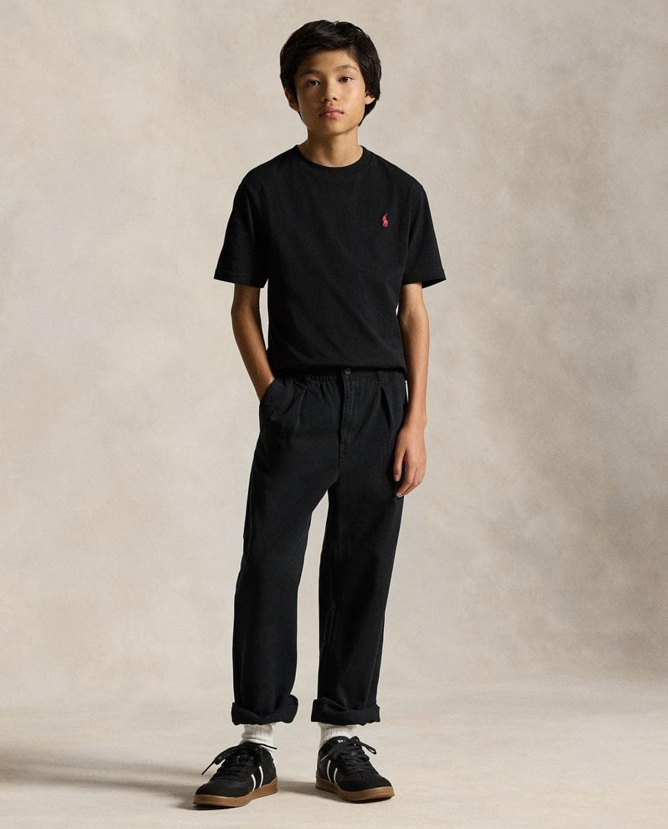Polo Ralph Lauren - Camiseta de niño de algodón en negro.