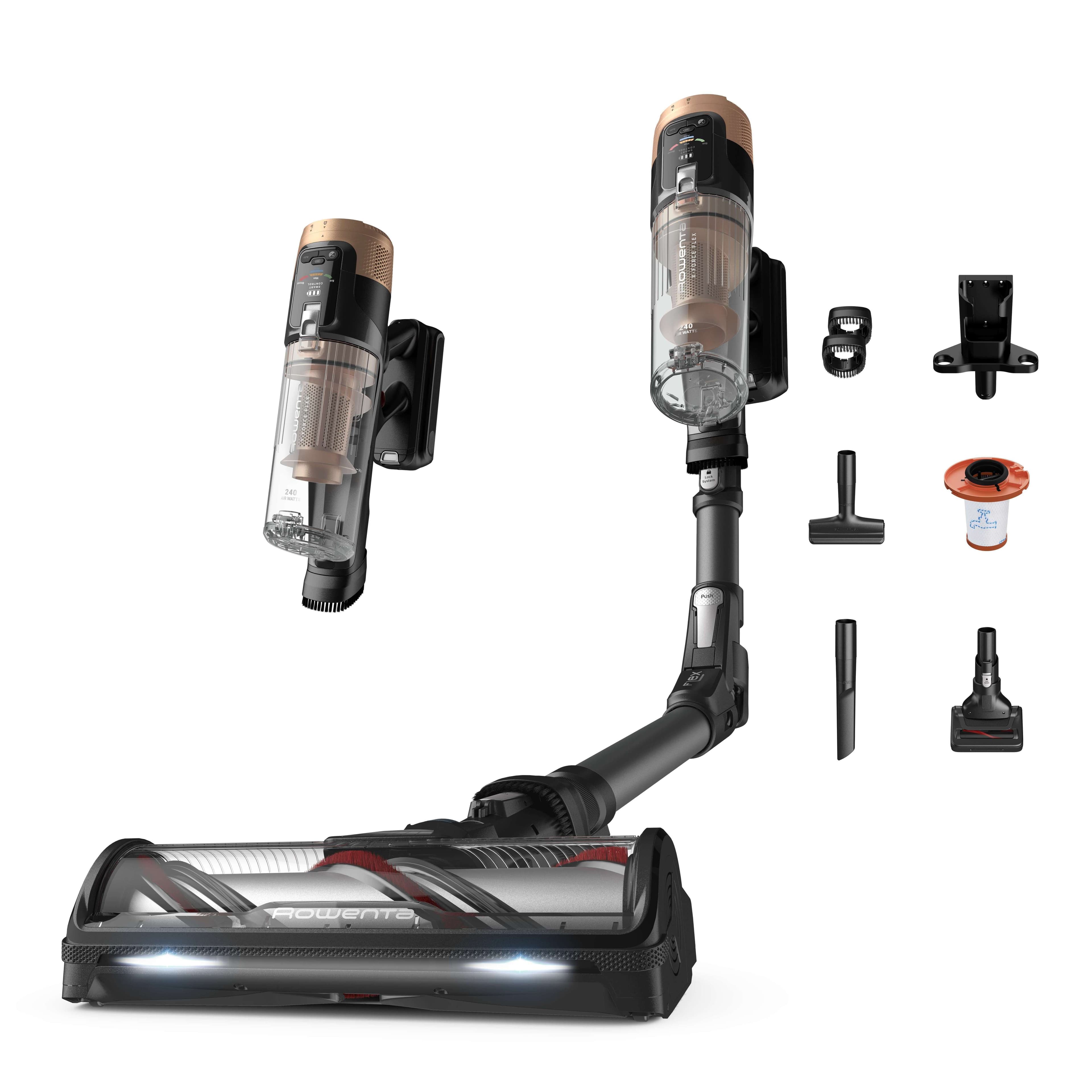 Rowenta - Aspiradora escoba Rowenta X-Force Flex 14.80 cuidado animal con potencia de succión de 240 AW y ajuste automático de potencia.