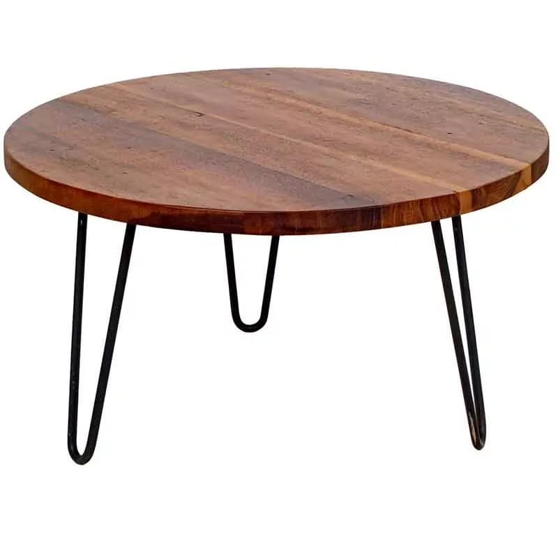 Mesa centro redonda estilo industrial serie Belma