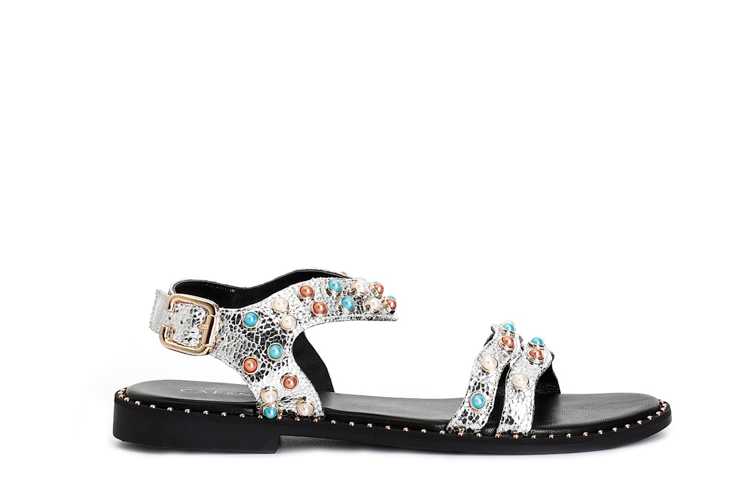 sandalias guild con cabujón. silver 40