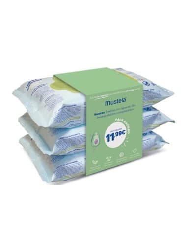 Mustela - Mustela Toallitas Limpiadoras 3x60 Toallitas