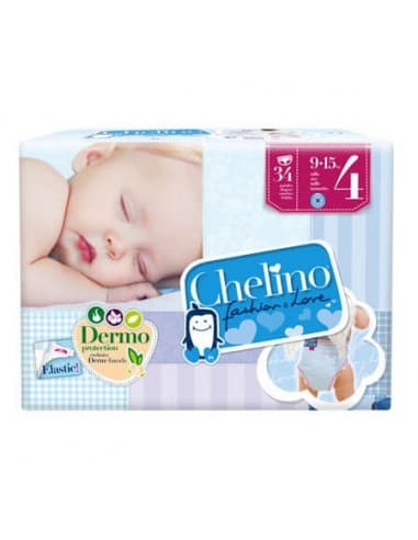 Chelino Fashion & Love Pañales Talla 4 (34 Pañales Para Bebés 9-15 Kg)