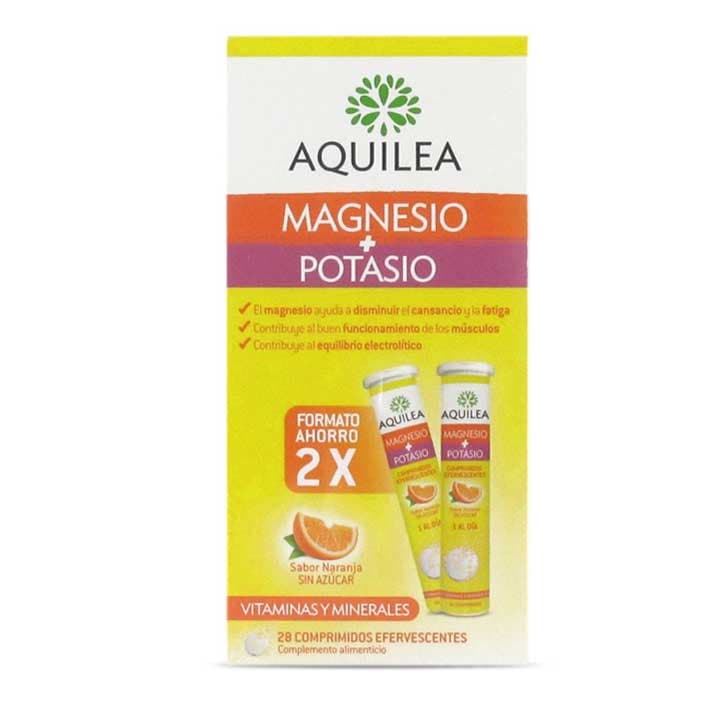 Aquilea Magnesio+Potasio 28 Comprimidos Efervescentes.
