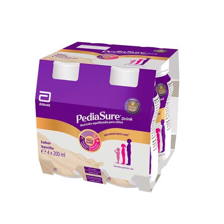 Abbott Pediasure Drink Vainilla Botella 4 x 200Ml