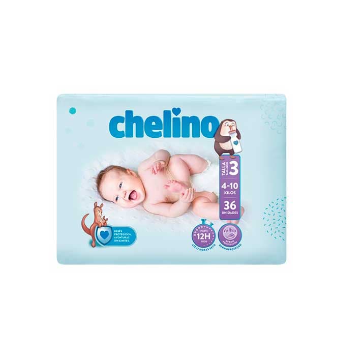 Chelino F&L Pañal Tumbado Talla 3 4-10 Kg 36 U