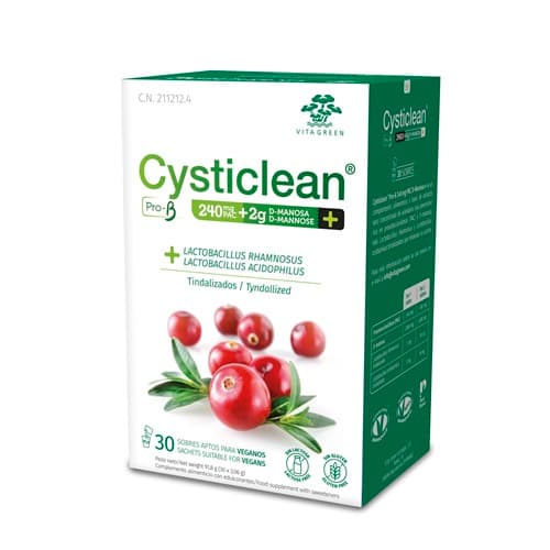 Cysticlean ProB y D-Manosa 240mg PAC y Arándano Rojo 30 Sobres