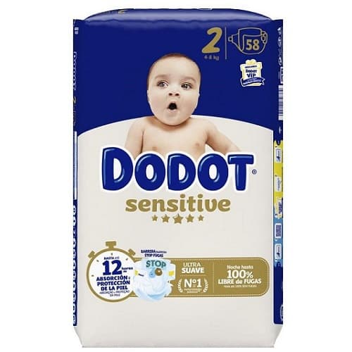 Dodot Sensitive Recien Nacido Talla 2 58 Uds
