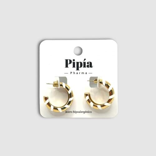 PI-PE621 Aro Ancho Rayado Blanco