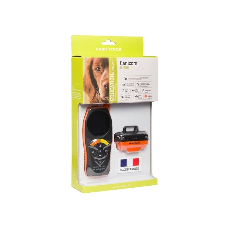 Collar de entrenamiento NUM'AXES CANICOM R-500 Recargable 500 m Vibración 15 niveles Naranja - Nuevo