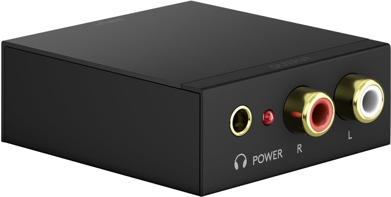 Goobay 58493 convertidor de audio Negro - Nuevo