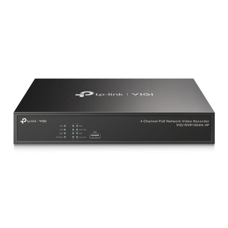 TP-Link VIGI NVR1004H-4P Grabadore de vídeo en red (NVR) Negro - Nuevo