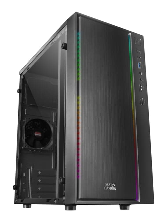 Mars Gaming MCM, Caja PC Micro ATX, Compacta, 16 Modos ARGB, Ventilador 8 cm - Nuevo