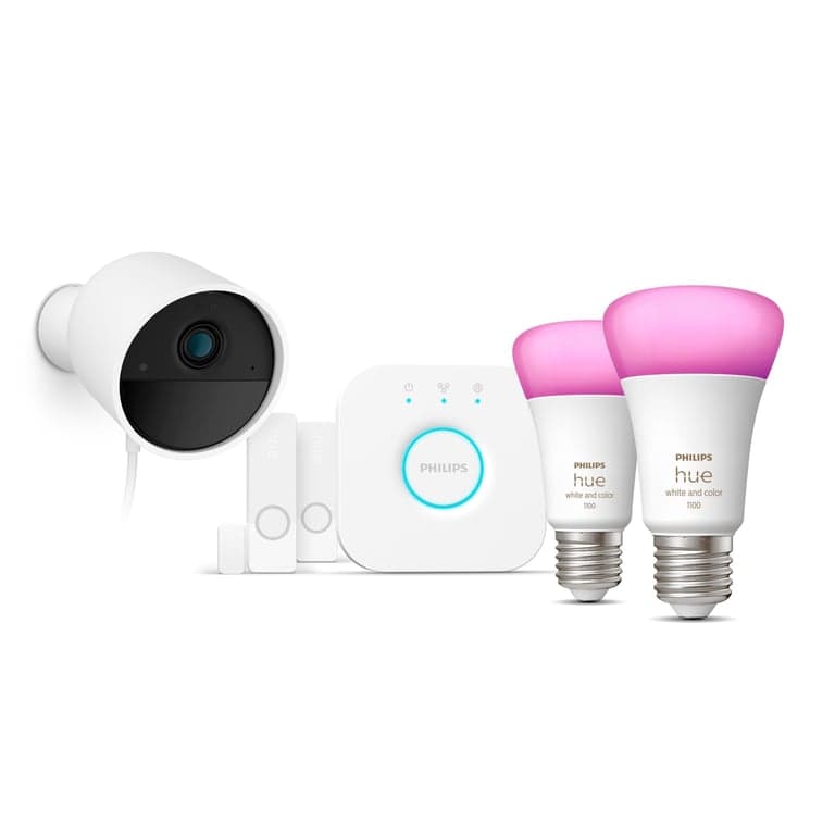 Philips Hue Philips Hue Secure Pack de inicio cámara, sensores y bombillas E27 WCA - Nuevo