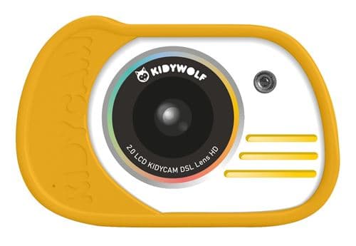 Cámara de Fotos Infantil Kidycam Amarilla - Impermeable, Memoria de 16 GB, 8MP, Vídeo 1080p, Efectos Divertidos - Nuevo