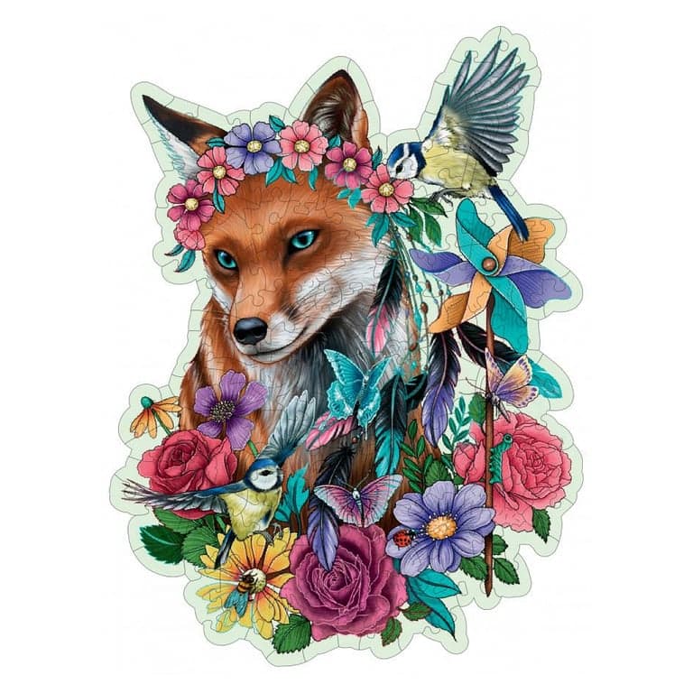 Rompecabezas de Madera Zorro Colorido - 150 Piezas con Figuras Únicas - Nuevo