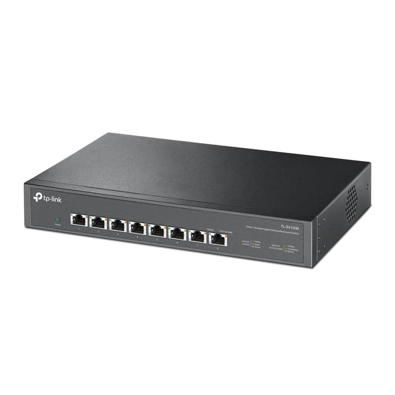 TP-Link TL-SX1008 switch No administrado 10G Ethernet (100/1000/10000) 1U Negro - Nuevo