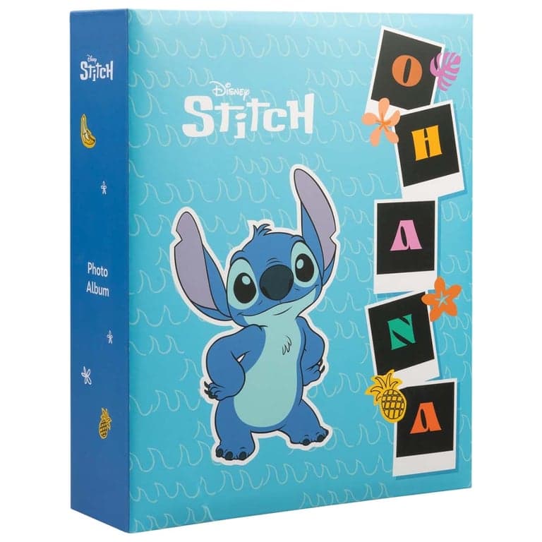 Disney Álbum de fotos Stitch 304 Bolsillos Rígidos 13x20cm Azul - Nuevo