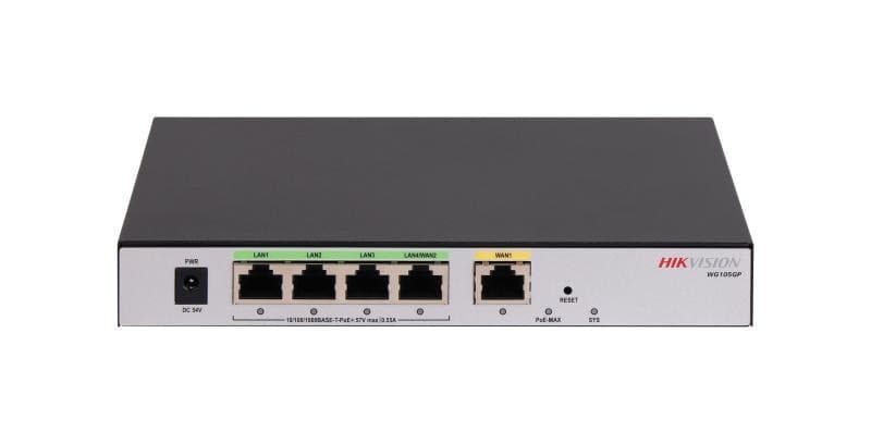 Hikvision DS-3WG105GP-SI router Ethernet rápido, Gigabit Ethernet Negro, Gris - Nuevo