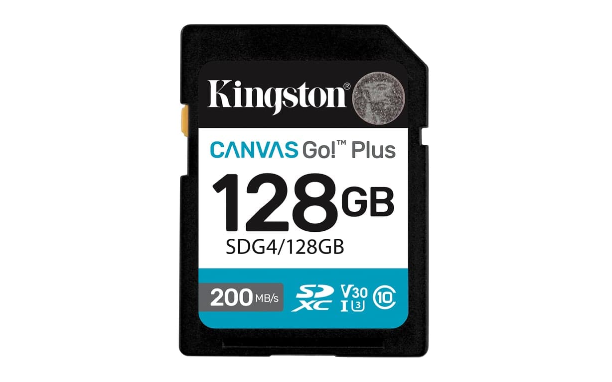 Kingston Technology Canvas Go! Plus 128GB SDXC Canvas Go Plus Gen4 200MB/s C10 UHS-I U3 V30 - Nuevo