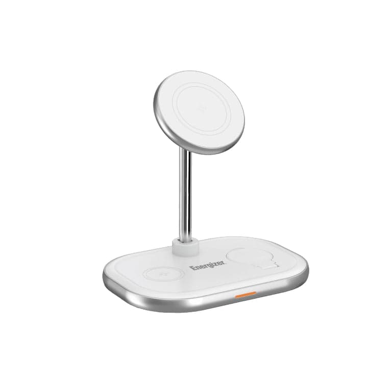 Energizer WCP303 cargador de dispositivo móvil Auriculares, Smartphone, Reloj inteligente Blanco USB Cargador inalámbrico Carga rápida Interior -
