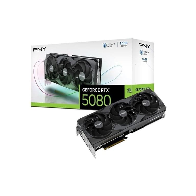 PNY GeForce RTX 5080 Triple Fan NVIDIA 16 GB GDDR7 - Nuevo