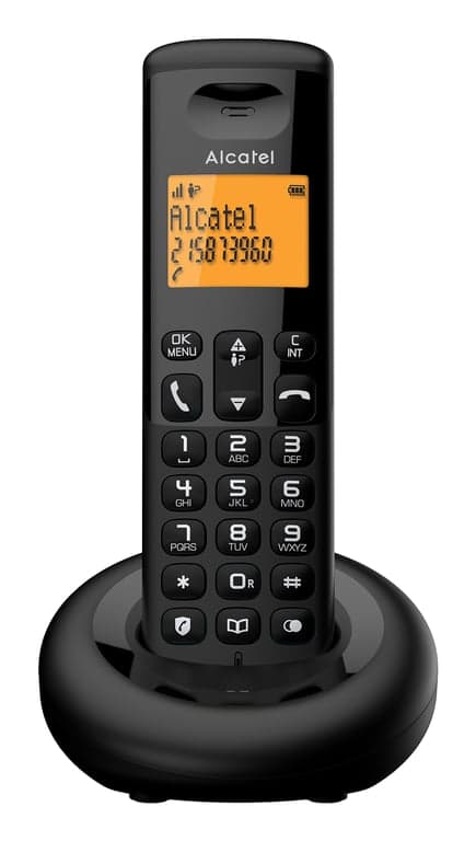 Alcatel E160 Teléfono DECT Identificador de llamadas Negro - Nuevo