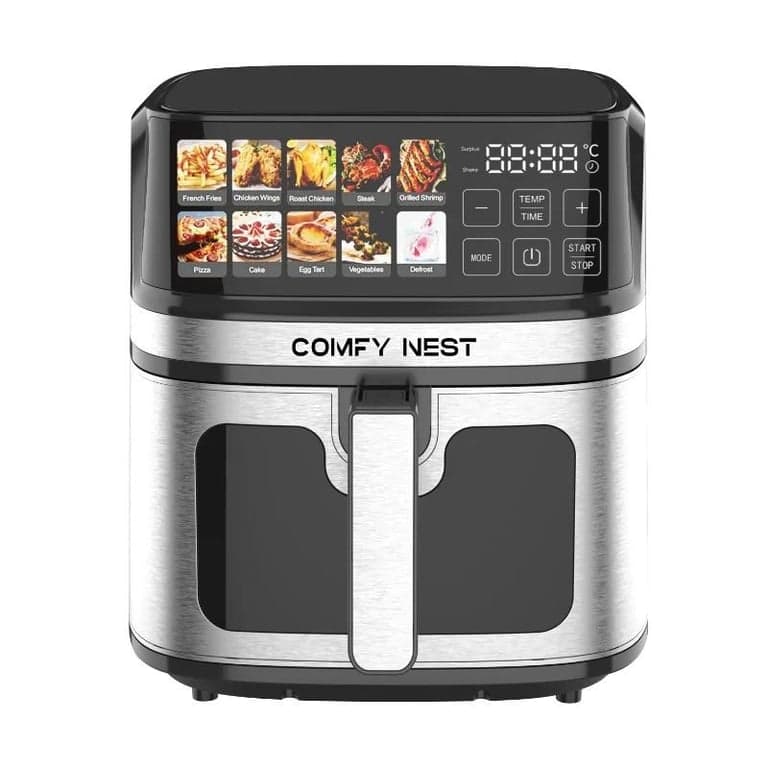 Freidora de aire caliente Air fryer con pantalla digital 8L 1700W Comfy Nest CN06160 - Nuevo