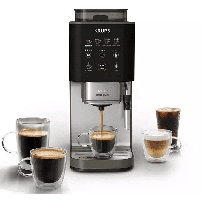 Cafetera automática Krups Coffee Crush Experience SA403BE0, color topo. - Nuevo