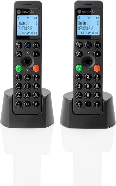Motorola DOT202 Twin Teléfono DECT Identificador de llamadas Negro - Nuevo
