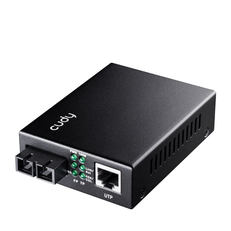 Cudy MC100SA-20 convertidor de medio 100 Mbit/s 1310 nm Monomodo Negro - Nuevo