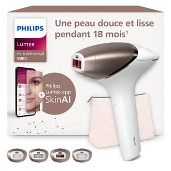 Depiladora de luz pulsada inalámbrica Philips Lumea Series 9900 BRI951/01 Blanco y Rosa - Nuevo