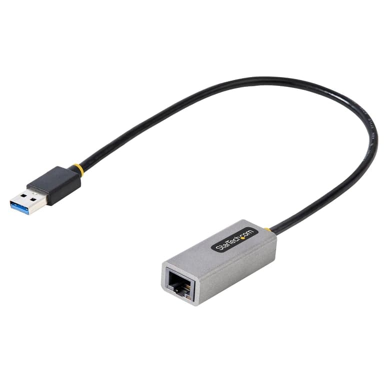 StarTech.com Adaptador USB 3.0 a Ethernet Gigabit de 10/100/1000 para Portátiles - con Cable Incorporado de 30cm - Adaptador USB a RJ45 - Adaptador
