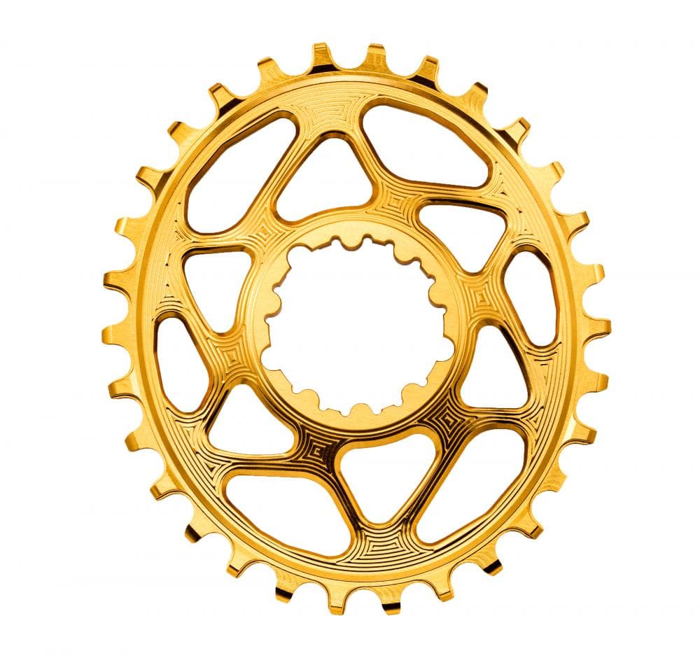 Absolute Black Chainring 30T direct mount Oval SRAM GXP Gold