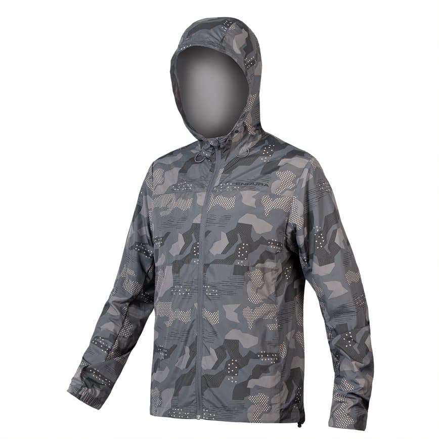 Endura Hummvee Windproof Shell Jacket Gray Camo