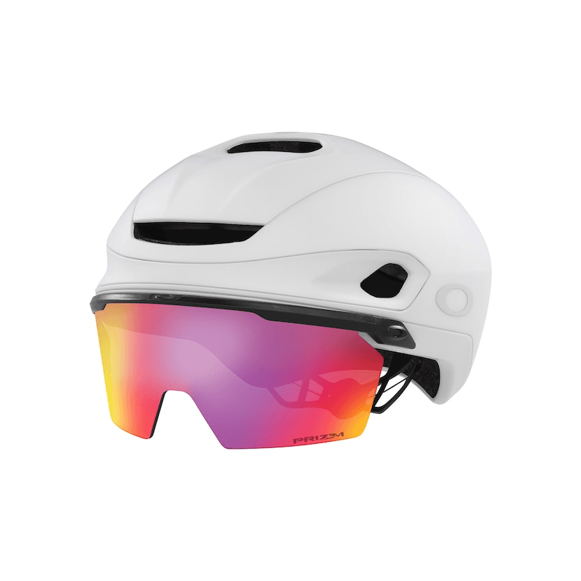 Oakley Aro7 Road EU Bike Helmet Matte White with Prizm Lens
