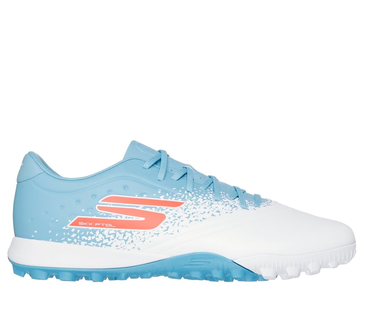 Skechers Razor 1.5 Academy TF en Blanco/Turquesa, talla 38.5