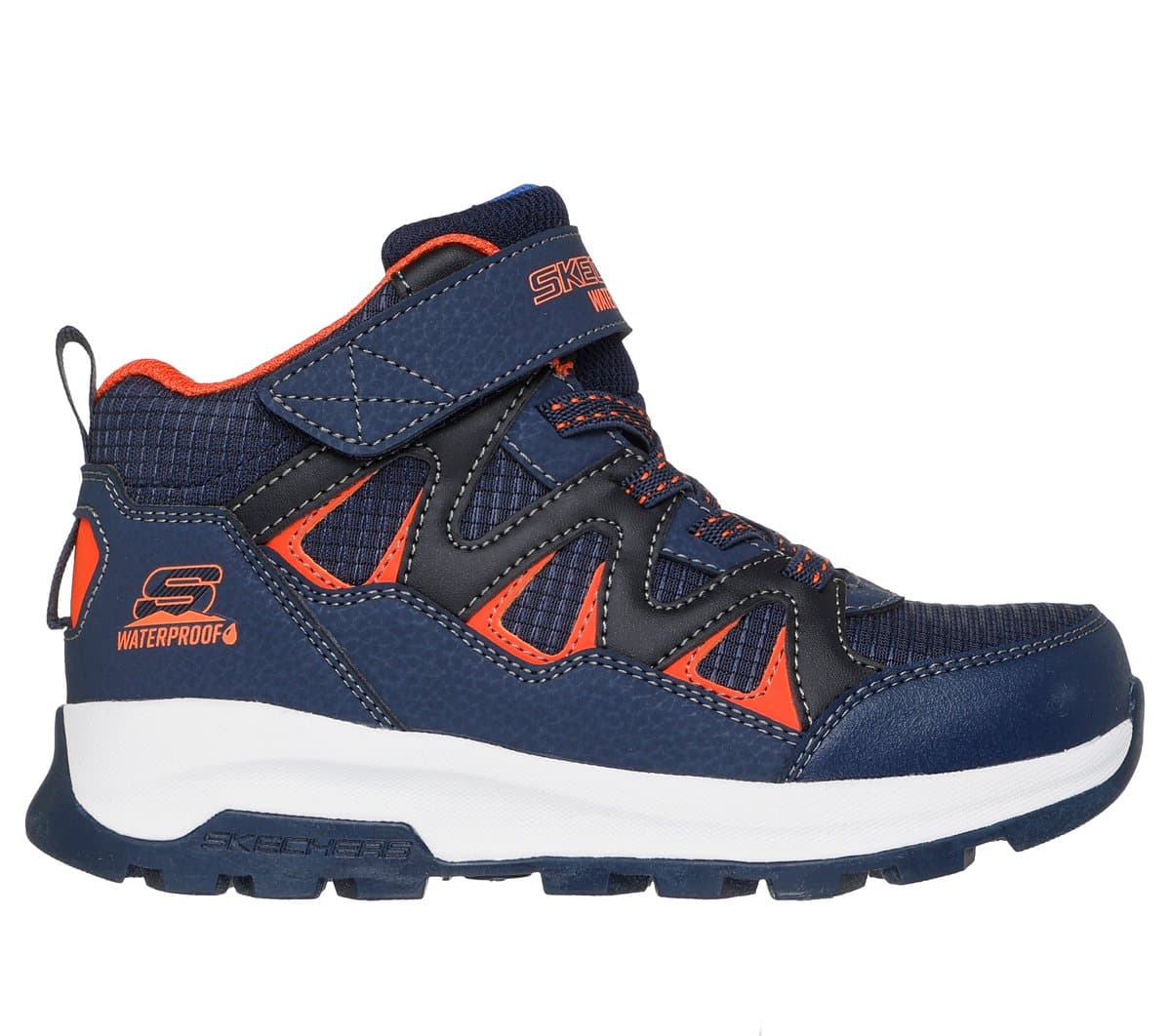 Skechers niño Waterproof: Storm Blazer - Drizzle Squad en Navy/Naranja, talla 32